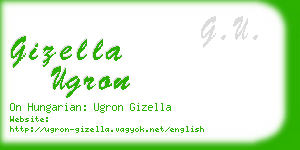 gizella ugron business card